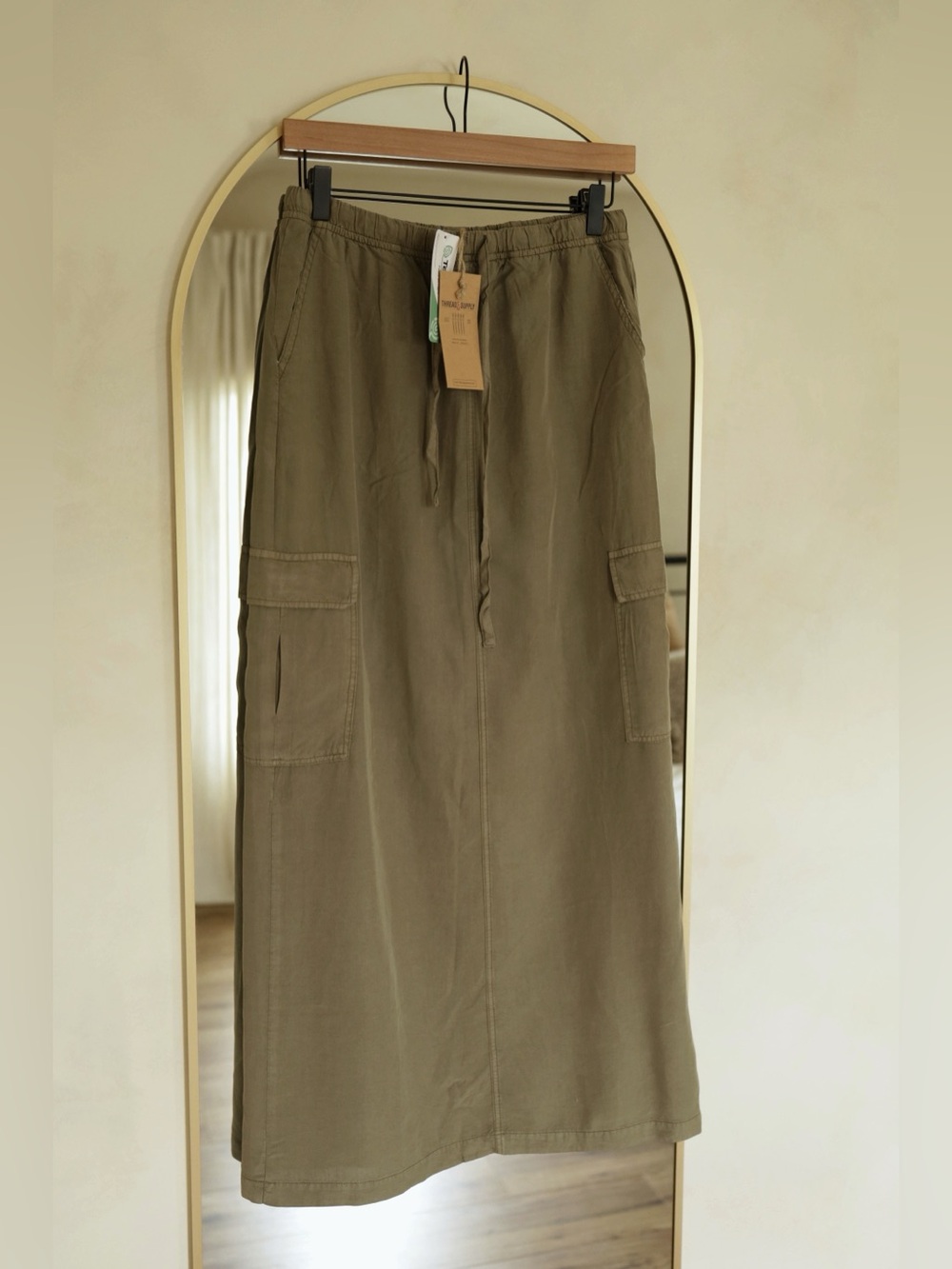Olive Maxi Utility Skirt